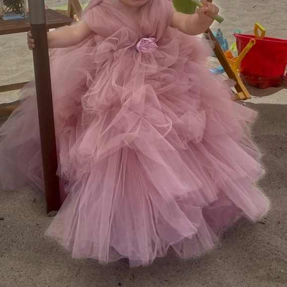 Hand Made Tulle Dress Kids Formal - Picture 3 of 16